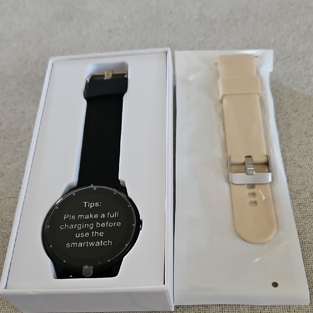 Elegant Black and Tan Smartwatch